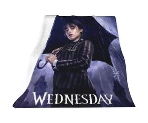 Mercredi Addams Couverture Polaire en Flanelle pour Canapé 100x150cm(Style 3)