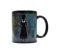 Blue Sky Studios Tasse à café « Mercredi » changeant de couleur, activée par la chaleur, motif vitrail Ophelia Hall, produit sous licence et cadeau