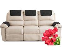 MeRcri Housse D'appui-Tête pour Meubles, Housse D'accoudoir, Canapé 2/1/3 Places avec Accoudoirs Housse de Protection pour Appuie-Tête de Chaise Inclinable (Color : Black, Size : 5 Pieces(1xpocket))