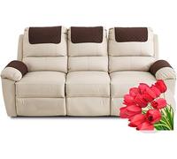 MeRcri Housse D'appui-Tête pour Meubles, Housse D'accoudoir, Canapé 2/1/3 Places avec Accoudoirs Housse de Protection pour Appuie-Tête de Chaise Inclinable (Color : Brown, Size : 5 Pieces(1xpocket))