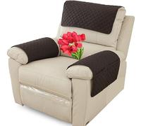 MeRcri Housse D'appui-Tête pour Meubles, Housse D'accoudoir, Canapé 2/1/3 Places avec Accoudoirs Housse de Protection pour Appuie-Tête de Chaise Inclinable (Color : Black, Size : 3 Pieces(2xpocket))