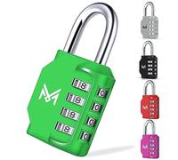 MERCURYAL Cadenas à combinaison - Cadenas casier - Cadenas sécurité 4 chiffres - 1/2 unités de couleur noire - Cadenas valise, gym, tiroirs, gym (1 unité, vert)