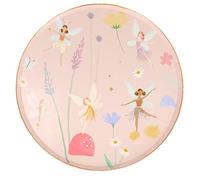 Meri Meri Lot de 8 assiettes en carton Motif princesse féérique Rose 1er anniversaire