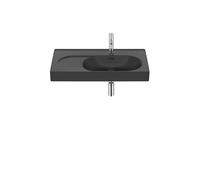 Meridian lavabo mural asymétrique droite en fineceramic® noir mat 800x460mm - ROCA A327744080