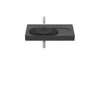 Meridian lavabo mural asymétrique gauche en fineceramic® noir mat 800x460mm - ROCA A327743080