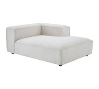 Vente-unique - Méridienne avec accoudoir Droit en Velours côtelé Beige RUZOLO