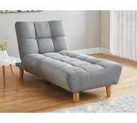 Méridienne clic clac en tissu gris ESTEBAN