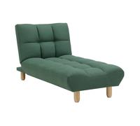 Méridienne clic clac en tissu vert ESTEBAN