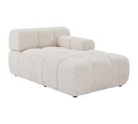 Vente-unique - Méridienne Droite avec accoudoir en Tissu chiné Beige FACIVIL