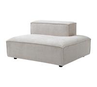 Vente-unique - Méridienne Droite en Tissu Chenille Beige RUZOLO