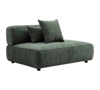 Méridienne droite en tissu chenille vert LELACO