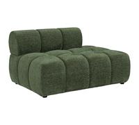 Méridienne droite en tissu chiné vert FACIVIL