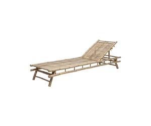 Méridienne en bambou beige, dos ajustable, 1 place - Bloomingville, Sole - 220x74x33 cm