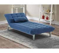 Vente-unique - Méridienne en Tissu Hornet - Bleu