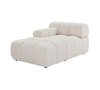 Vente-unique - Méridienne Gauche avec accoudoir en Tissu chiné Beige FACIVIL