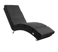 Méridienne London Chaise de relaxation Chaise longue d’intérieur design Fauteuil relax salon anthracite