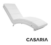 Méridienne London Chaise de relaxation Chaise longue d’intérieur design Fauteuil relax salon blanc