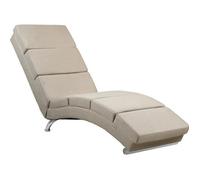 Casaria Méridienne London Chaise de Relaxation Chaise Longue d'intérieur Design Fauteuil Relax Salon Couleur Sable
