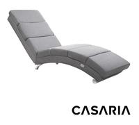Méridienne London Chaise de relaxation Chaise longue d’intérieur design Fauteuil relax salon gris