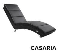 Casaria Méridienne London Chaise de Relaxation Chaise Longue d'intérieur Design Fauteuil Relax Salon Noir