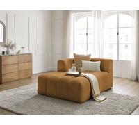Méridienne pour canapé modulable ANNECY tissu bouclette jaune angle gauche BOBOCHIC Angle gauche Jaune