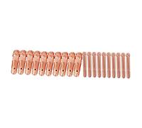 MERIGLARE 20 Pièces Collet Tungstène Corps Collet Kit Consommables Cuivre Accessoires de Soudage pour Électrode TIG Adapté à La Machine Soudage Atelier, Diamètre d'ouverture 2,4 mm