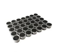 MERIGLARE 35 Pièces Boîte Cvercle Compacte | Boîte Ron Cvercle à Visser, Boîtier Transparent Insert, pr Tiroir, Noir