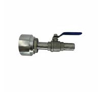 MERIGLARE Adaptateur de Valve en Aluminium Résistant Valve de Réservoir Raccord de Conteneur Angle de Sortie Droit Joint Épais Corps en Aluminium et Acier, 25MM, Ss Droit