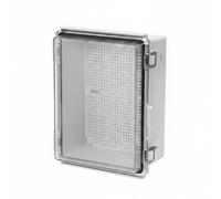 MERIGLARE Boîtier Étanche Boîte de Jonction Coffret Électrique Boîte de Raccordement Armoire de Commande avec Capot Encliquetable et Couvercle Transparent, Transparent, 210x160x130mm