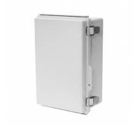 MERIGLARE Boîtier Étanche Boîte de Jonction Coffret Électrique Boîte de Raccordement Armoire de Commande avec Capot Encliquetable et Couvercle Transparent, Gris, 290x190x140mm