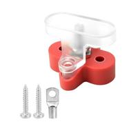 MERIGLARE Borne Connexion Électrique Capot Protecteur Transparent Bloc Distribution Compact Fixation par Vis Écrou Gestion Câbles Simplifiée Convient pour, Rouge, size to 3