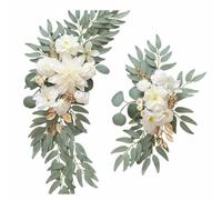 MERIGLARE Bouquet Artificiel Composition Florale Guirlande Décorative Arrangement de Fleurs en Soie Imitation Couleurs Durables Toucher Doux Adapté aux Arches, B