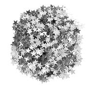 MERIGLARE Confettis Streudeko 15 G, Décoration de Mariage en Petites étoiles Métalliques pour Noël, Argent, 6mm