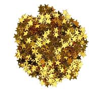 MERIGLARE Confettis Streudeko 15 G, Décoration de Mariage en Petites étoiles Métalliques pour Noël, Or, 6mm