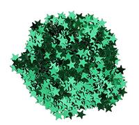 MERIGLARE Confettis Streudeko 15 G, Décoration de Mariage en Petites étoiles Métalliques pour Noël, Vert, 6mm