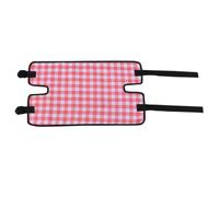 MERIGLARE Coussin de Chaise de Remplacement Assise Housse Toile Toile Oxford 600D Imperméabilisée avec Boucles et Sangles Ajustables Mise en Place Rapide, Red Plaid, Seat DL 37x48cm
