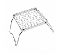 MERIGLARE Grille en Acier Inoxydable Pieds Réglables Stable Grille Barbecue Pliante Argenté Support Réchaud Camping Réglable pr