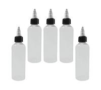 MERIGLARE Lot de 5 Flacons de Peinture Vides avec Compte-Gouttes à Ouverture Pointue et Bouchon à Visser, pour Colle, Enduit et Encre, 100ML