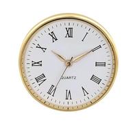 MERIGLARE Mini Horloge à Mécanisme Encastrable Insert D'horloge à Mécanisme Rond pr Décoration, Or, Emballage Boîte