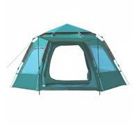 MERIGLARE Outdoor Shelter Tente Hexagonale Abri Pavillon Auvent Ouverture Rapide Toile Oxford Épaisse en Fibre Étanche 1500 à 2000, Vert, Color to 4, Très Grande 280 280 160CM