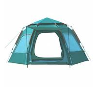 MERIGLARE Outdoor Shelter Tente Hexagonale Abri Pavillon Auvent Ouverture Rapide Toile Oxford Épaisse en Fibre Étanche 1500 à 2000, Vert, Color to 3, Grande 240 240 155CM