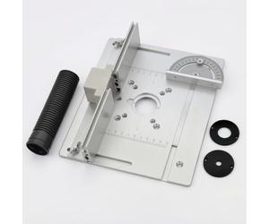 MERIGLARE Plaque D'insertion Table Aluminium Plaque Montage Table tillage pr Menuisiers, Argent, Ensemble 3-Pièces