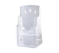 MERIGLARE Porte-brochures En Acrylique, Organisateur de Comptoir, Porte-dépliants Incliné pour Bureau Ou Mur, Présentoir pour Menus, A6 2 niveaux
