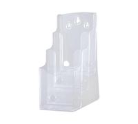 MERIGLARE Porte-brochures En Acrylique, Organisateur de Comptoir, Porte-dépliants Incliné pour Bureau Ou Mur, Présentoir pour Menus, A6 3 niveaux