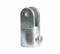 MERIGLARE Raccord pour Tube Connecteur Fitting Railing Collier Tubulaire Coupleur Droit en Fonte Malléable Finition Galvanisée Anti-rouille avec Vis de Blocage, 1 Pouce, Embout