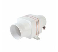 MERIGLARE Ventilateur Marin en Ligne Extracteur Soufflante Corps Cylindrique pour Montage en Gaine 4 Pouces Passage Droit pour Ventilation Continue Matériau, NMIB2-270-02 24V