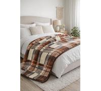 Merino Laine - Linge de lit en Laine mérinos 100% Anglaise pour canapé ou Pique-Nique, Couverture en Laine Naturelle, Couverture Double, 160 x 200 cm, Produit Naturel