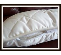 Merino Wool 2 x oreillers Laine mérinos + Housse en Coton Naturel Woolmark certifié Hypoallergénique 2 x Wool Pillow (40_x_60_cm)