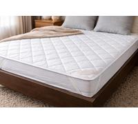 Merino Wool Cotton Comfort Sous-couverture en laine et coton + sangles d'angle 140 x 190 cm
