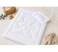 Merino Wool Couette Enfant synthétique de Microfibres Qualite supérieure. Santé 4 Saisons Couette Microfibre (COT Bed 120x150 cm + Oreiller 40x60cm)